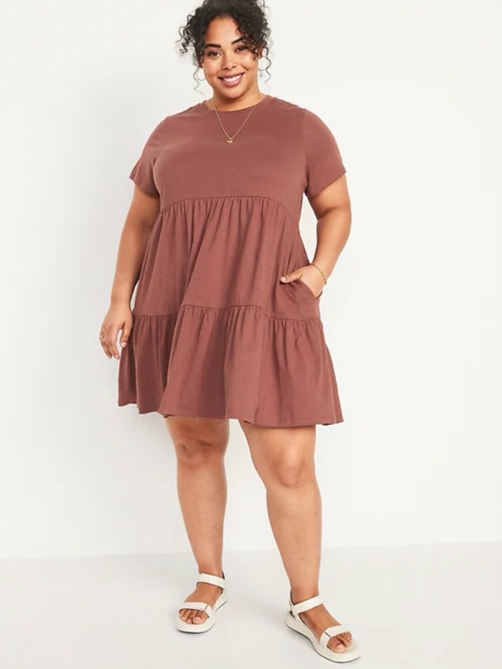 OLD NAVY | tiered mini swing dress
